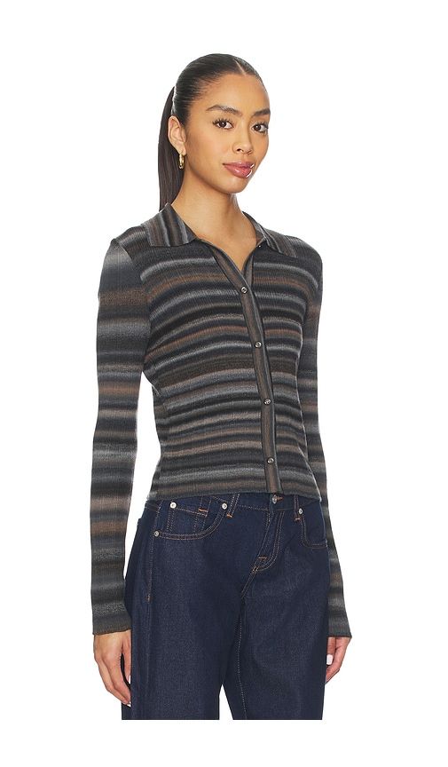 Ribbed Polo Cardi in Black. - size L (also in M, S, XS) - RE/DONE - Modalova