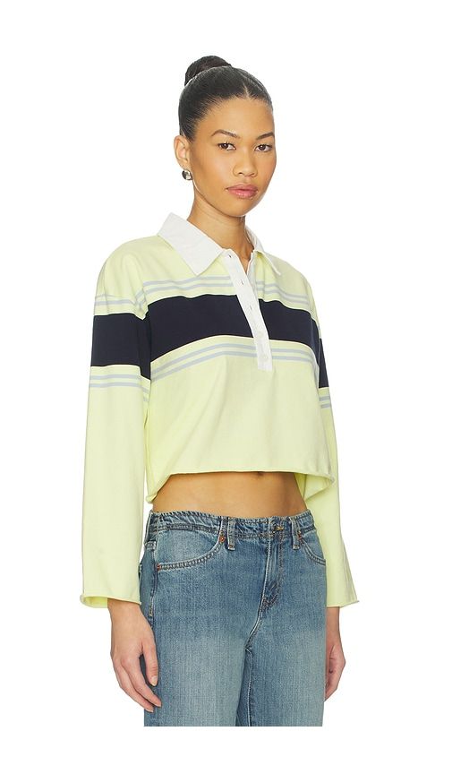 Cut Off Rugby Polo Top in Yellow. - size L (also in M, S) - RE/DONE - Modalova