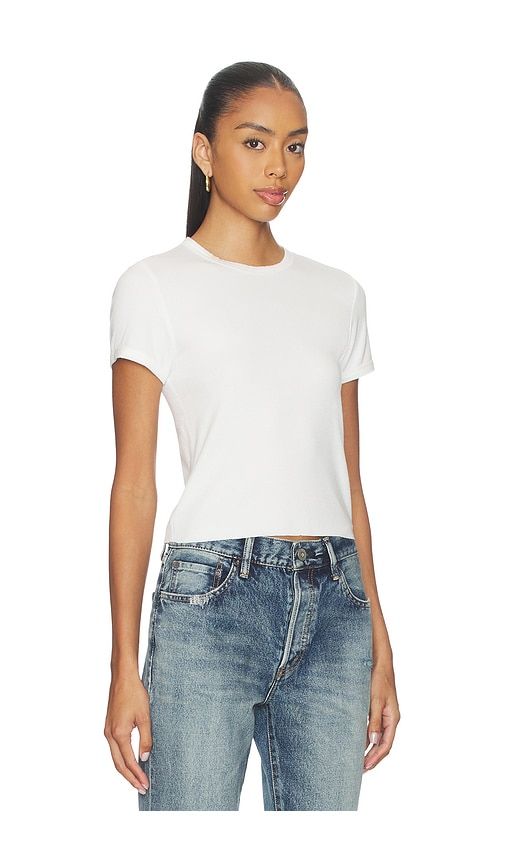 S Ribbed Cap Sleeve Tee in White. - size L (also in XS, XXL/2X) - RE/DONE - Modalova