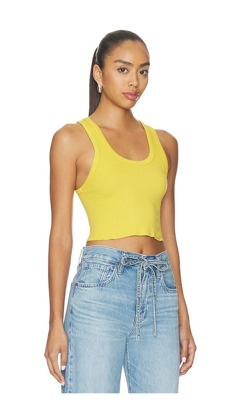 Cropped 60s Tank in Yellow. - size S (also in XS) - RE/DONE - Modalova