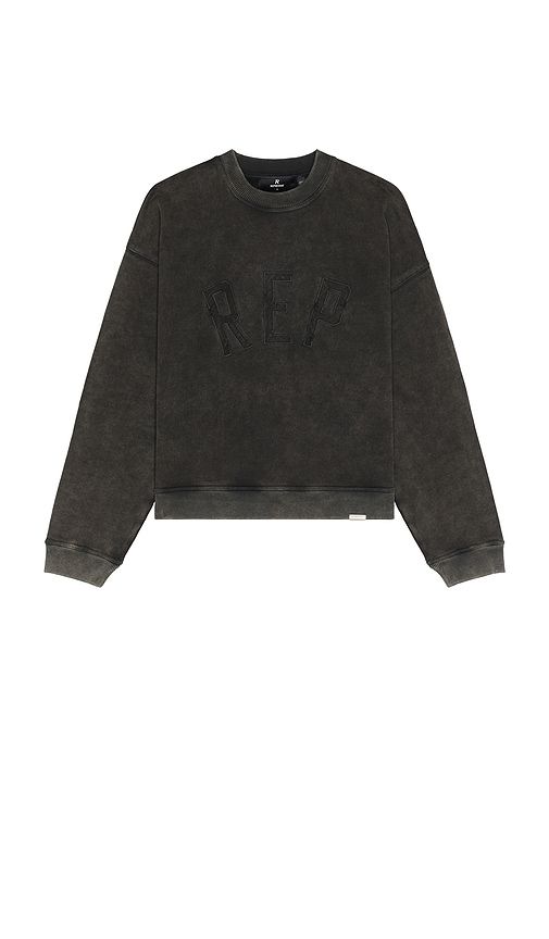 Rep Applique Crewneck in Charcoal. - size L (also in M, XL/1X) - REPRESENT - Modalova
