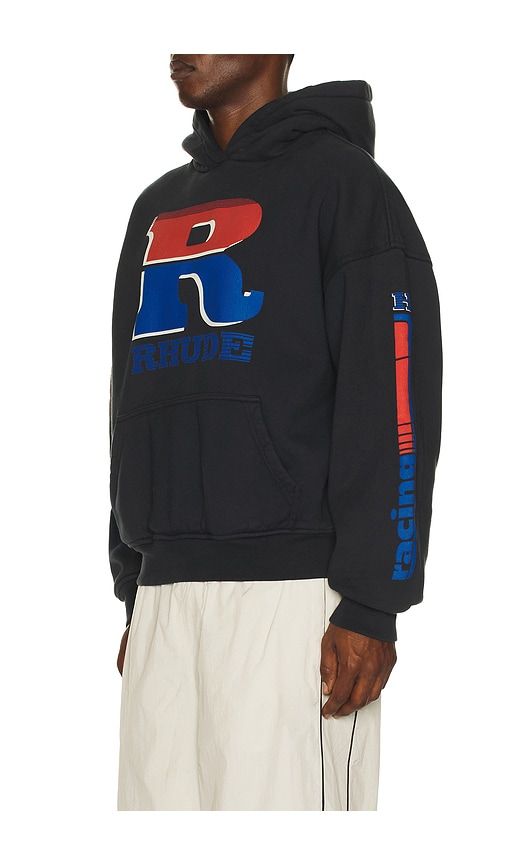 Split Petrol Logo Hoodie in Black. - size S (also in L) - Rhude - Modalova
