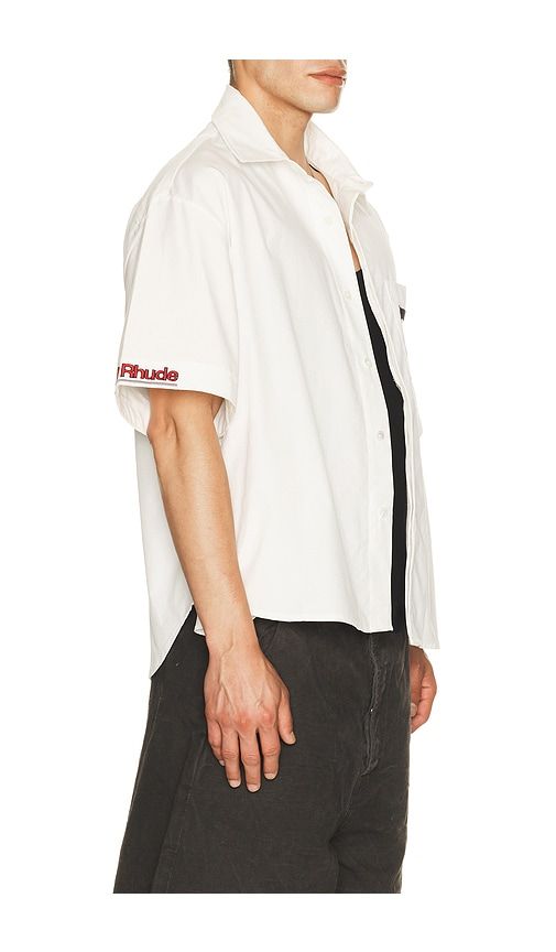 Petrol Oversized Mechanic Shirt in White. - size L (also in M, S, XL/1X, XXL/2X) - Rhude - Modalova