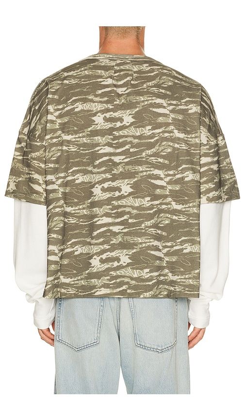 Tiger Double Layer Tee in Green. - size L (also in M, S, XL/1X, XXL/2X) - Rhude - Modalova