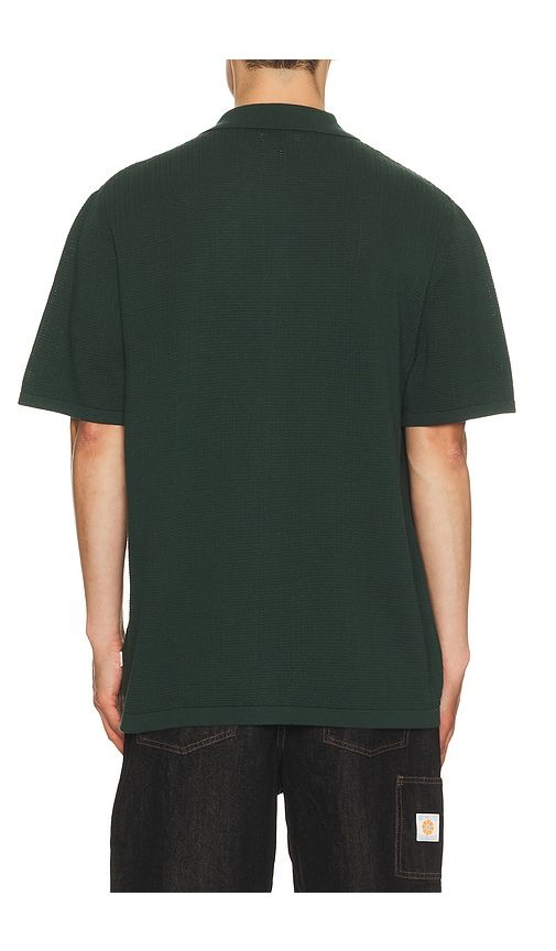 Textured Knit Shirt in Dark Green. - size L (also in M, S, XL/1X) - Rhythm - Modalova
