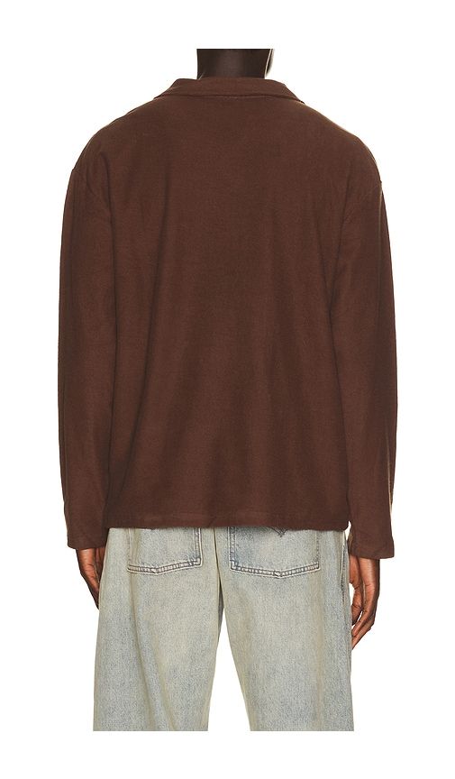 Vintage Terry Long Sleeve Polo in Brown. - size S (also in M, L, XL/1X) - Rhythm - Modalova