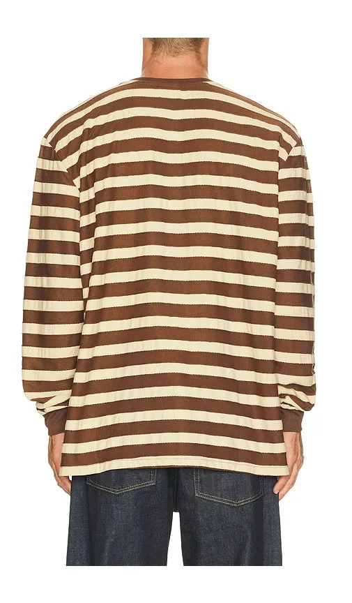 Textured Stripe Long Sleeve Tee Shirt in . - size L (also in M, S, XL/1X) - Rhythm - Modalova