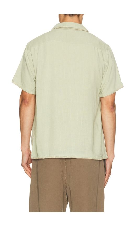 Linen Whip Stitch Shirt in Green. - size L (also in M, S, XL/1X) - Rhythm - Modalova