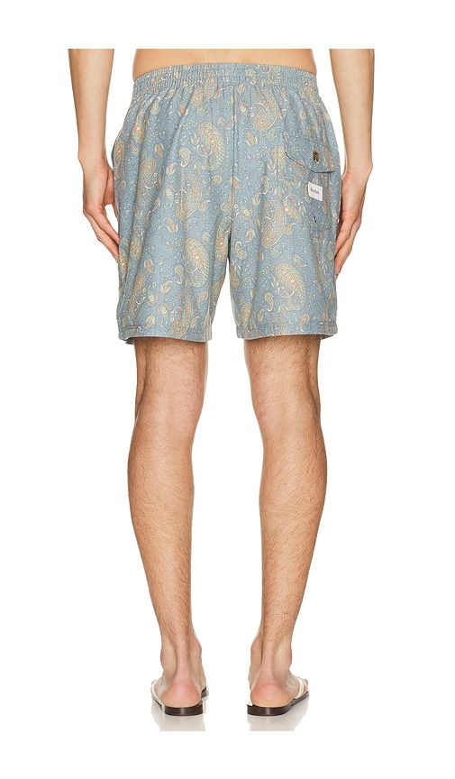 Tally Paisley Swim Short in Blue. - size 30 (also in 32, 34, 36) - Rhythm - Modalova