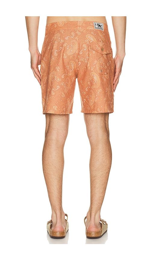 Tally Paisley Swim Trunk in Orange. - size 30 (also in 32, 34, 36) - Rhythm - Modalova