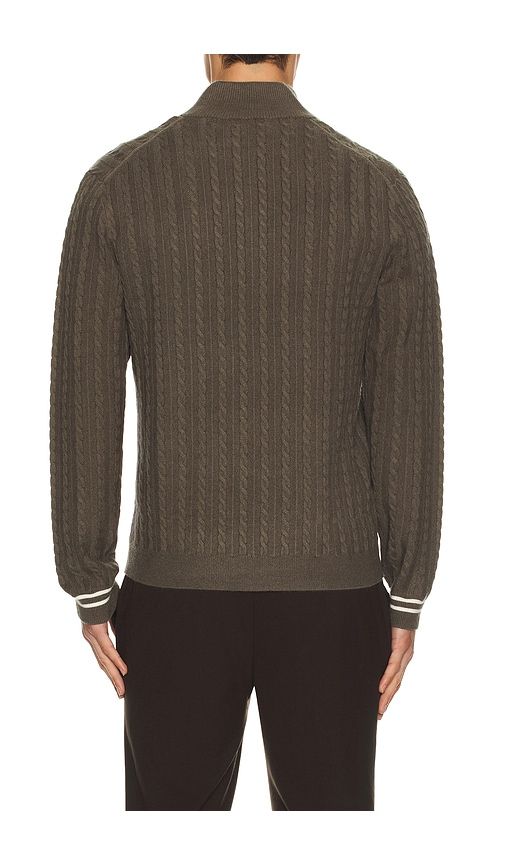 Tuscano Quarter Zip Sweater in Green. - size M (also in S) - Reiss - Modalova
