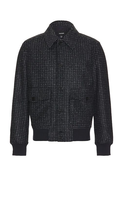 Packer Wool Button Through Jacket in Blue. - size L (also in M, S) - Reiss - Modalova