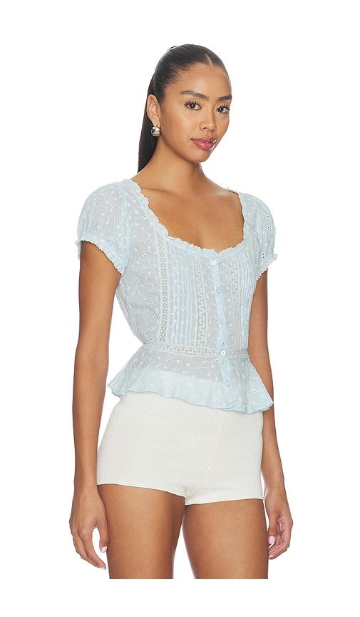 Sandi Top in Blue. - size L (also in M, S) - RIXO - Modalova