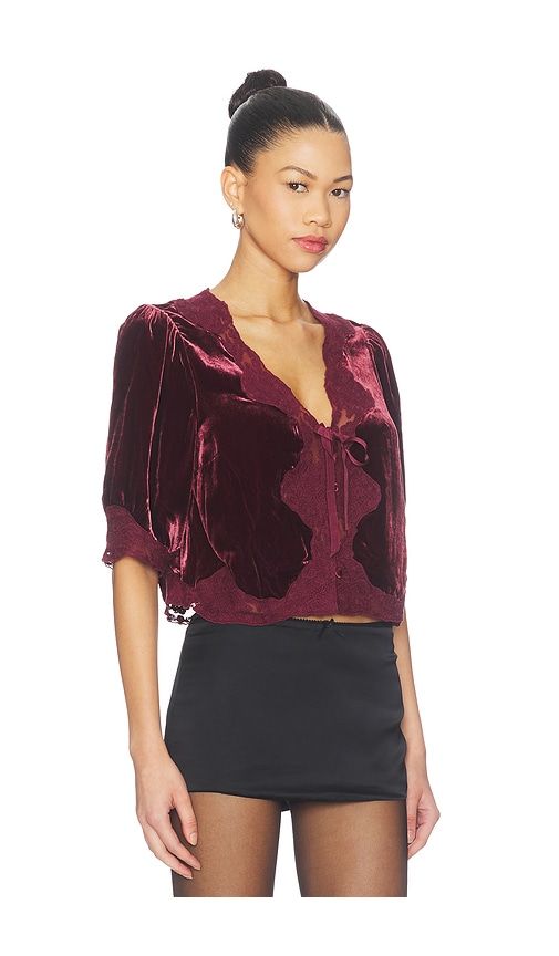 Ursula Top in Burgundy. - size L (also in M, S, XL, XS) - RIXO - Modalova