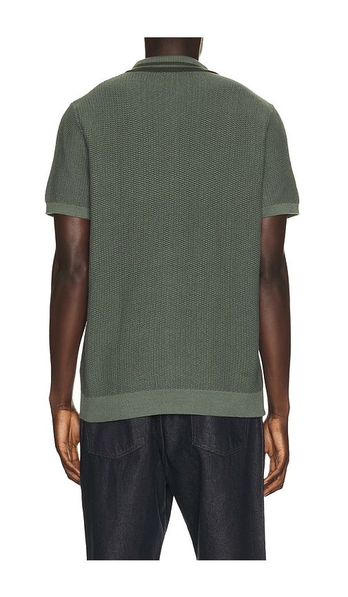 Fine Knit Sweater Polo in Green. - size L (also in M, S, XL/1X, XXL/2X) - Rhone - Modalova