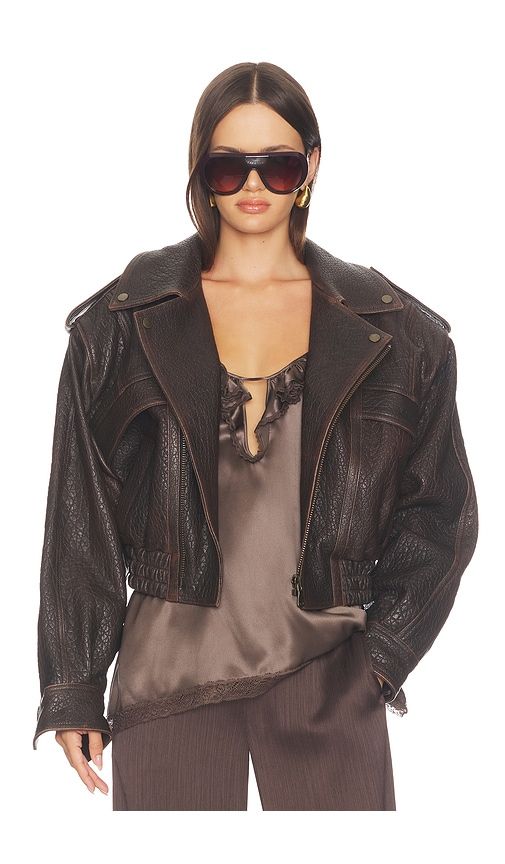 Medea Jacket in Chocolate. - size L (also in M, S, XS) - Ronny Kobo - Modalova