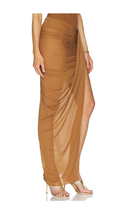 X REVOLVE Shakeema Skirt in Brown. - size L (also in M, S, XS) - Ronny Kobo - Modalova