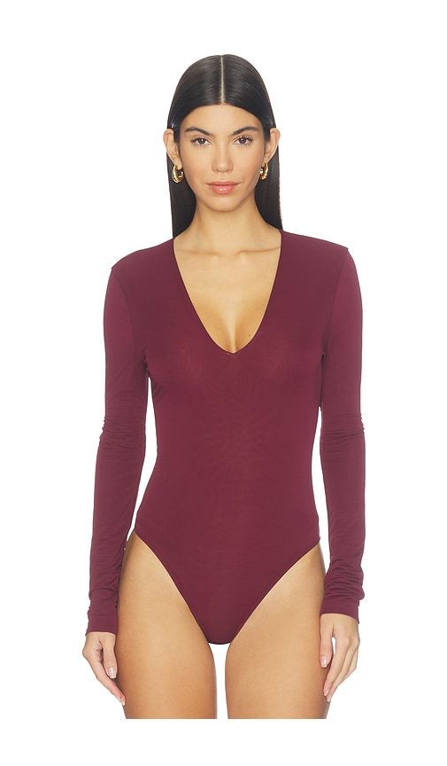 Paloma Bodysuit in Burgundy. - size L (also in M, S, XS) - Ronny Kobo - Modalova