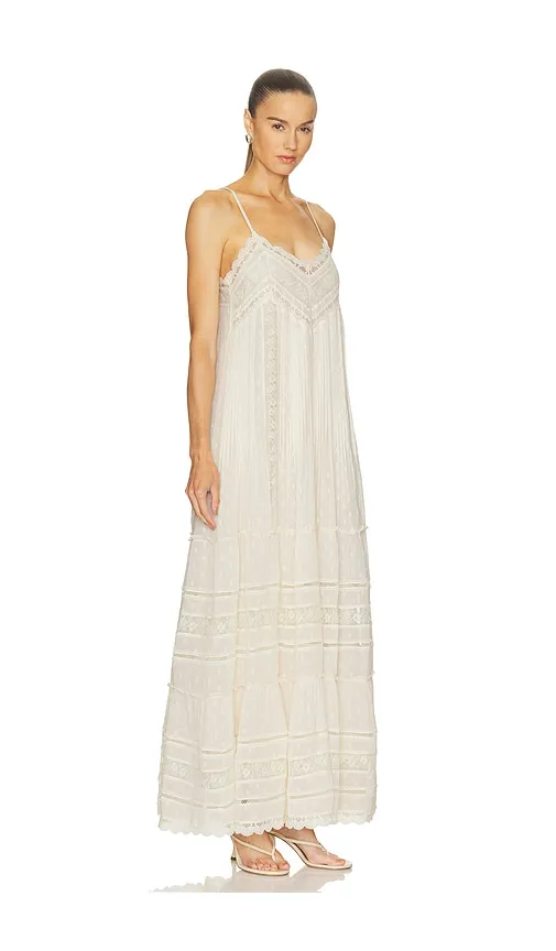 Lace Maxi Dress in . - size L (also in M, S, XXL) - ROCOCO SAND - Modalova