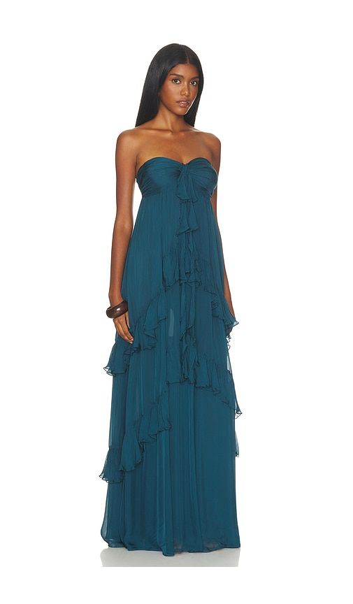 Strapless Ruffle Maxi Dress in . - size S (also in XXS) - ROCOCO SAND - Modalova