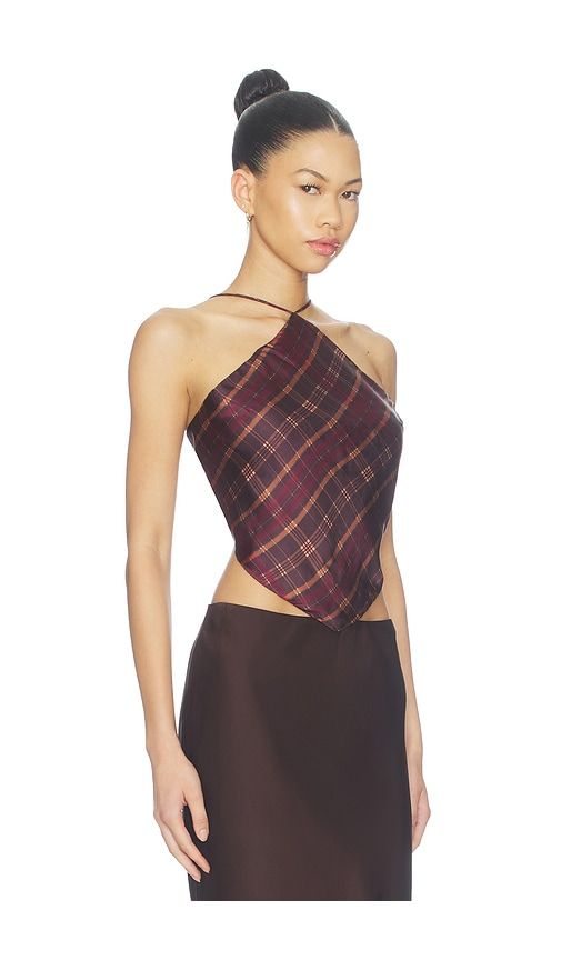 Halter Neck Top in Burgundy. - size L (also in M, S, XL, XS, XXS) - ROCOCO SAND - Modalova