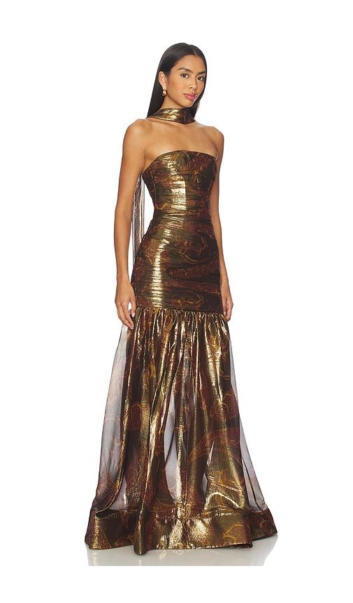 Syden Dress in Metallic Gold. - size S (also in XL, XS) - retrofete - Modalova