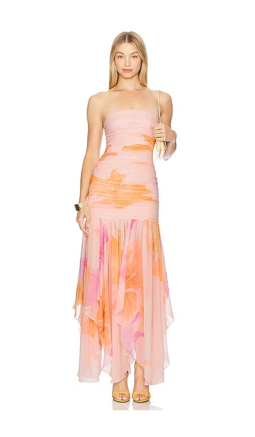 Teryn Silk Dress in Orange. - size S (also in XL, XS) - retrofete - Modalova