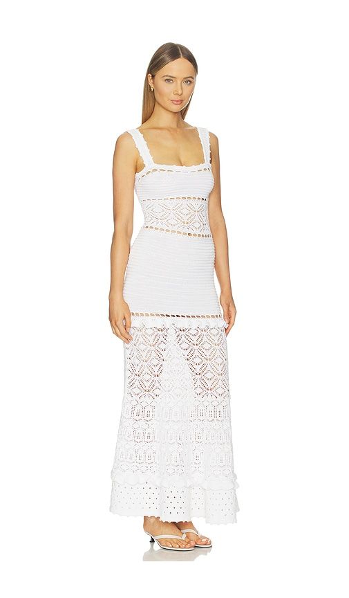 Winona Crochet Dress in White. - size L (also in M, XL) - retrofete - Modalova