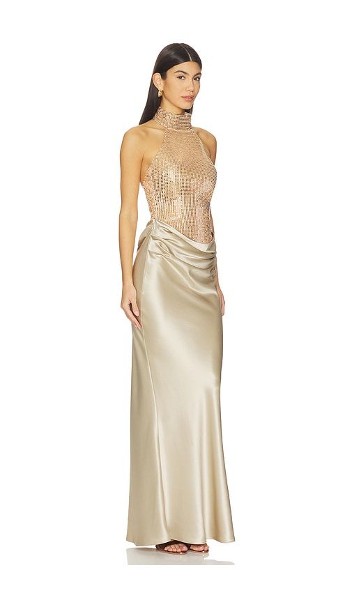 Vanya Dress in Metallic Neutral. - size M (also in XS) - retrofete - Modalova