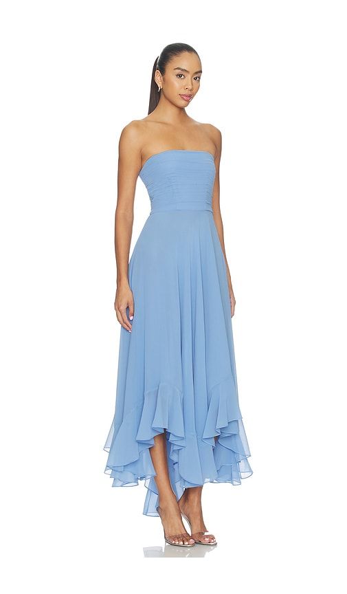 Louisa Chiffon Dress in Blue. - size L (also in S) - retrofete - Modalova