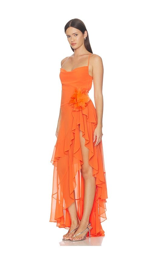 Samara Dress in Orange. - size L (also in M, S, XS) - retrofete - Modalova