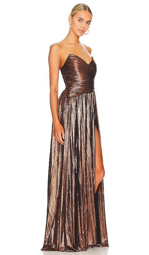 Waldorf Dress in Metallic Bronze. - size M (also in S, XS) - retrofete - Modalova