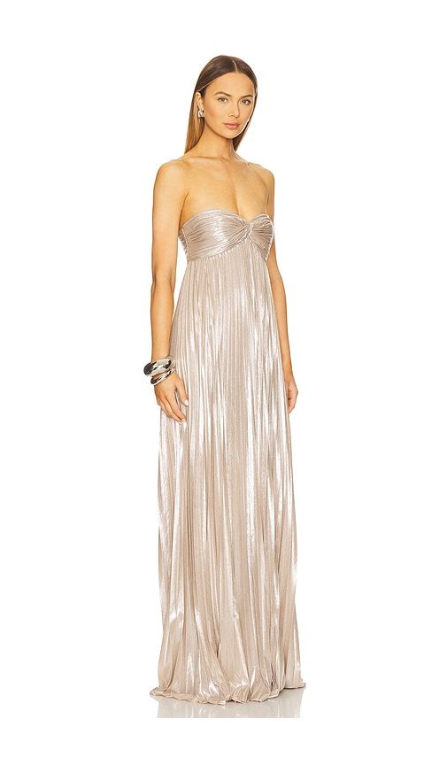 Zoa Dress in Metallic Gold. - size M (also in S, XS) - retrofete - Modalova