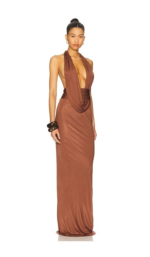 Payton Dress in Chocolate. - size L (also in M, XL) - retrofete - Modalova