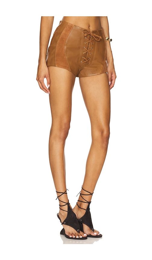 Agda Suede Short in Brown. - size S (also in XL, XXL) - retrofete - Modalova