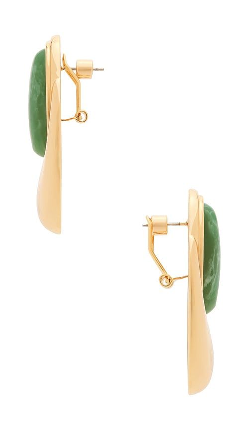 Blare Earring in Metallic ,Teal - retrofete - Modalova