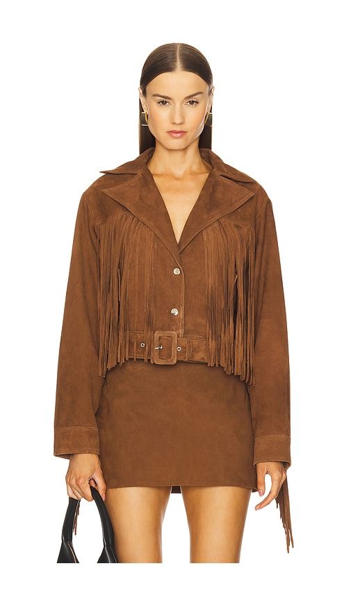 Vonda Suede Jacket in Brown. - size L (also in M) - retrofete - Modalova