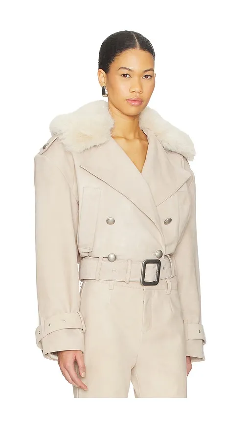 Rubee Coat in Beige. - size L (also in M) - retrofete - Modalova