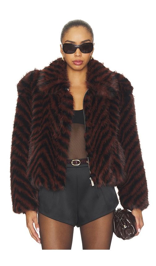 Segrid Faux Fur Bomber in Brown. - size L (also in M, S, XL, XS, XXS) - retrofete - Modalova