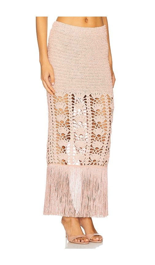 Naida Crochet Skirt in Peach. - size M/L (also in XS/S) - retrofete - Modalova