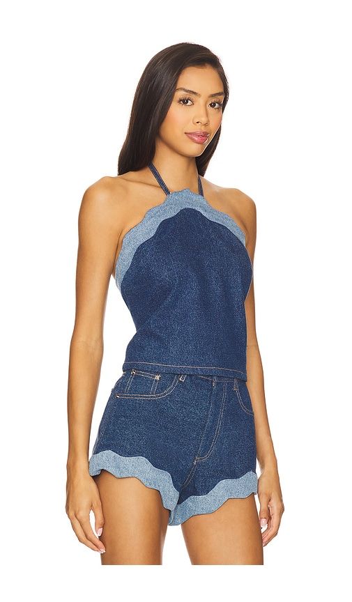 Rhonda Denim Top in Blue. - size M (also in S, XL, XS, XXS) - retrofete - Modalova
