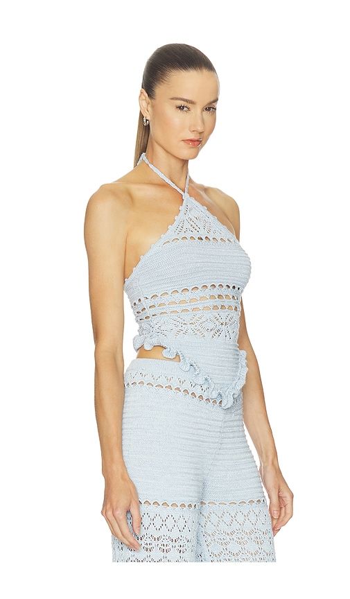 Sylvaine Crochet Top in Blue. - size M (also in S, XS) - retrofete - Modalova