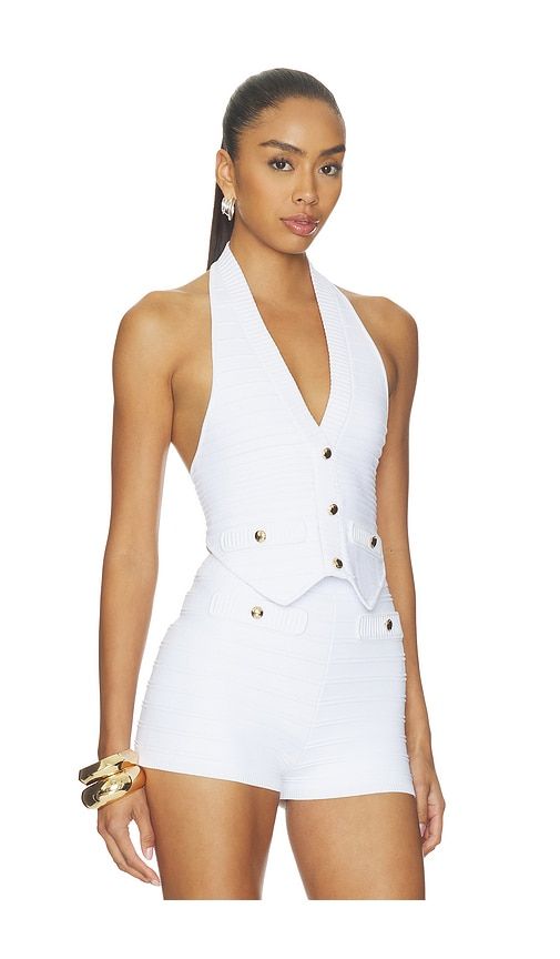 Tinsley Bandage Knit Vest in White. - size L (also in M, S, XL, XS) - retrofete - Modalova