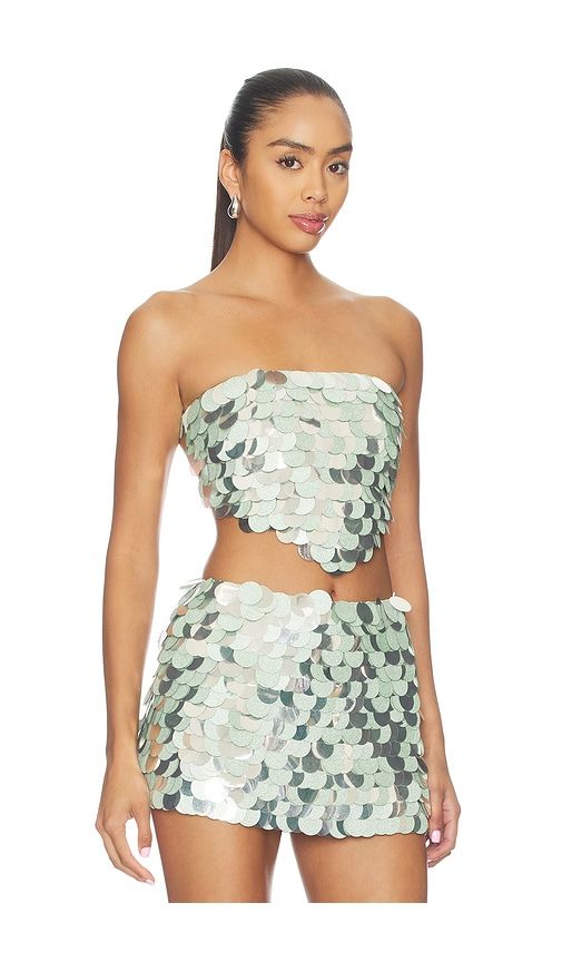 Maeva Sequin Top in Green. - size L (also in M, S, XS) - retrofete - Modalova