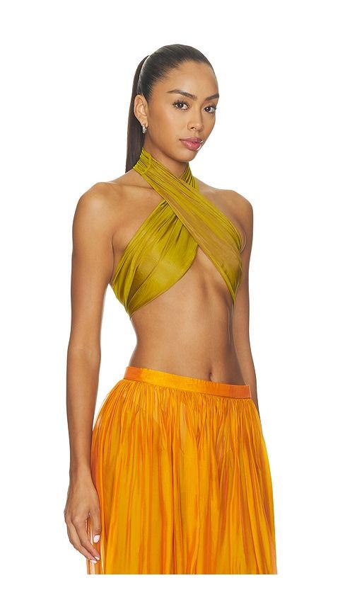 Fable Chiffon Top in Yellow. - size L (also in M, S, XS) - retrofete - Modalova