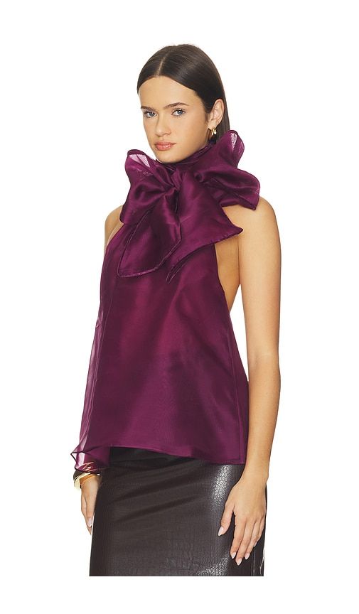 Indira Silk Top in Purple. - size L (also in M, S, XL, XS, XXS) - retrofete - Modalova