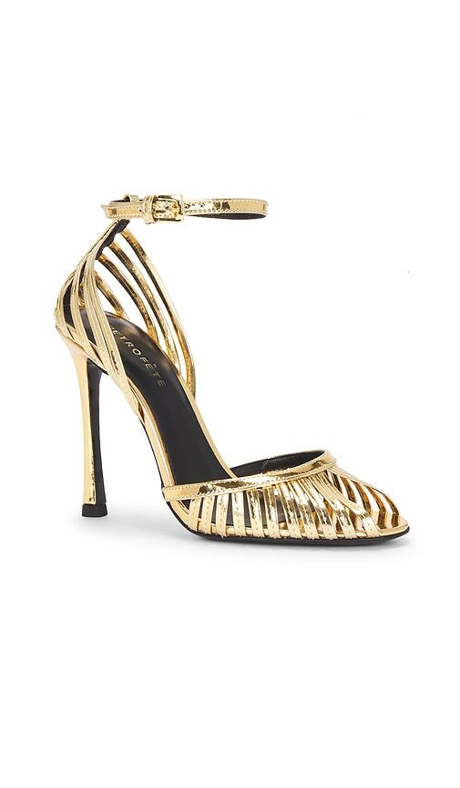 Analu Heel in Metallic Gold. - size 36 (also in 37, 38, 38.5, 39, 40) - retrofete - Modalova