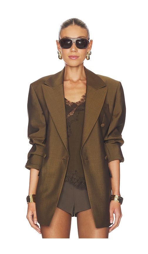 Double-breasted Hourglass Blazer in Brown. - size 38 (also in 40) - Rohe - Modalova
