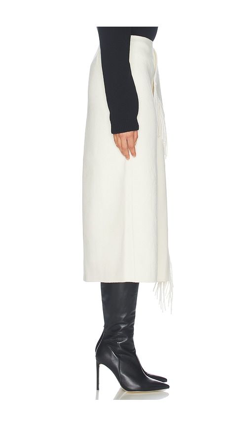 Double-Faced Fringe Skirt in Cream. - size 32 (also in 34, 38) - Rohe - Modalova