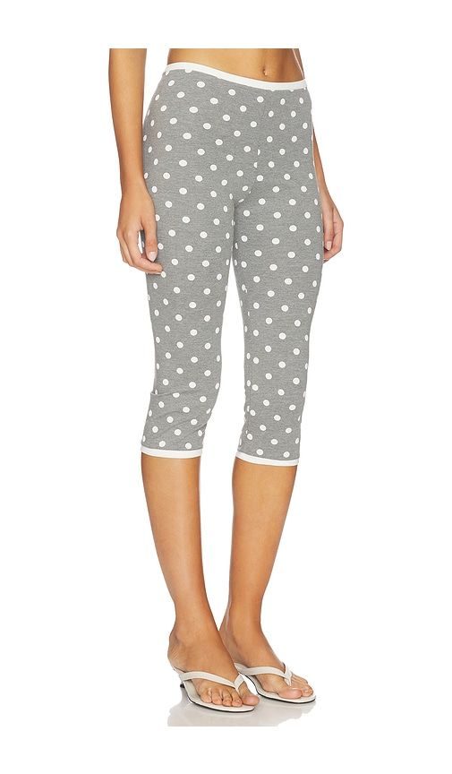 X REVOLVE Polka Dots Capri Pants in Grey. - size 32 (also in 34, 36, 40) - Rowen Rose - Modalova